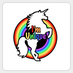 I'm Unique - Unicorn & Rainbow Sticker